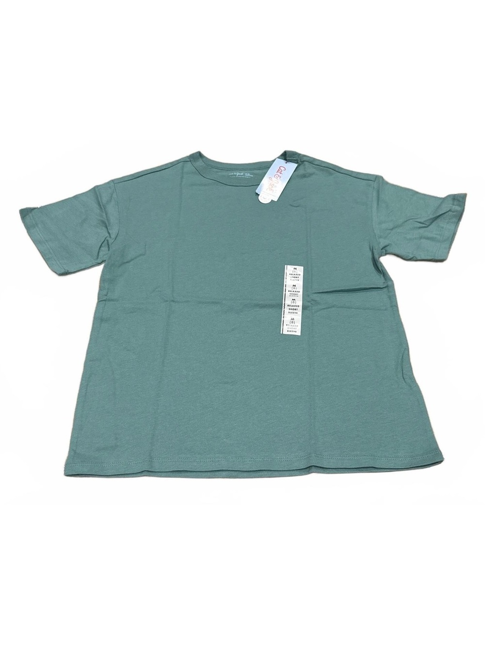 Cat & Jack Boys’ 100% Cotton Short Sleeve T-Shirt Teal Green Size M 8 NWT